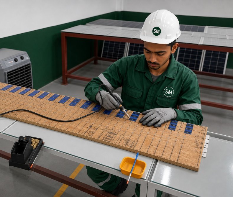 Commercial solar installation